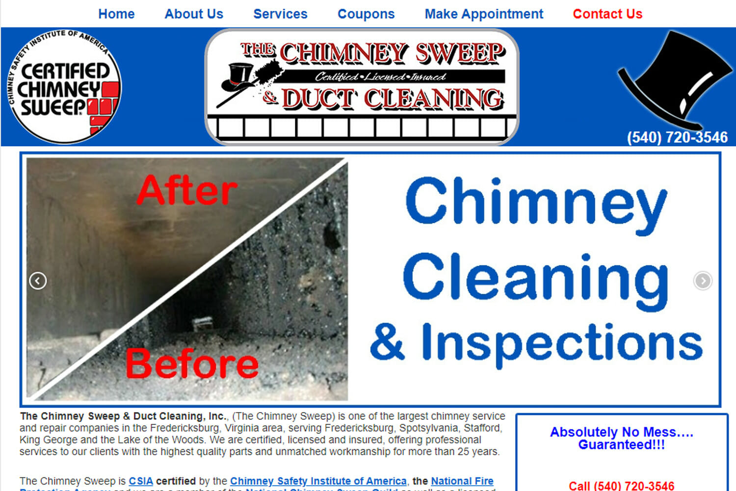 The Chimney Sweep & Duct Cleaning